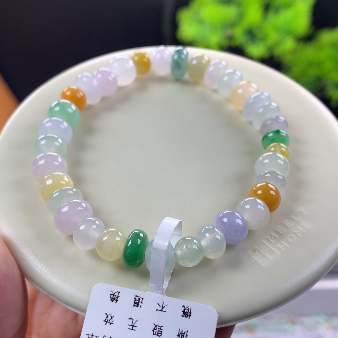 翡翠未镶嵌手链卡6～8.7