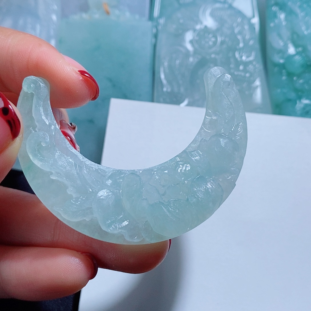 定制翡翠未镶嵌毛货不支持退货下单需确认抛光