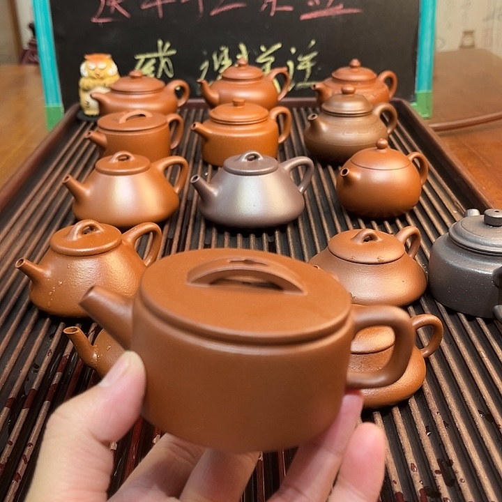 紫砂茶壶黄龙山紫泥汉瓦180cc