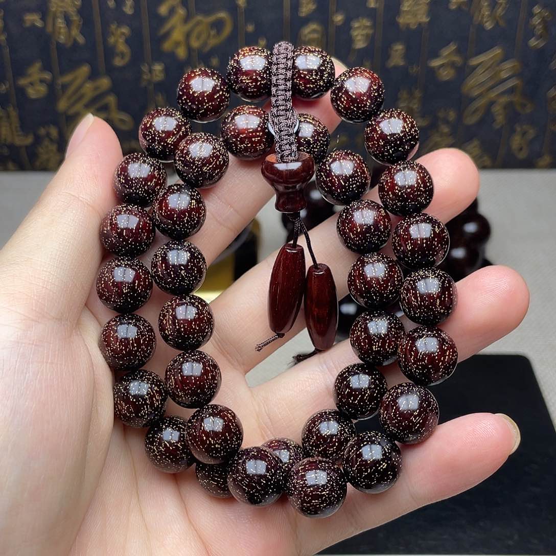 檀香紫檀（小叶紫檀）1.2 36颗 双圈 爆满金星