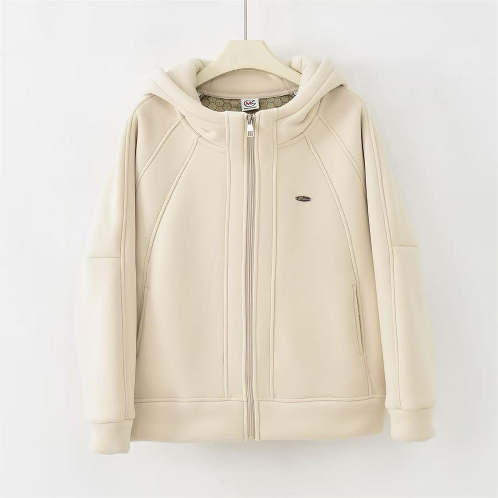 [时尚百搭]25冬新防风羊驼绒石墨烯连帽外套K-MF6890