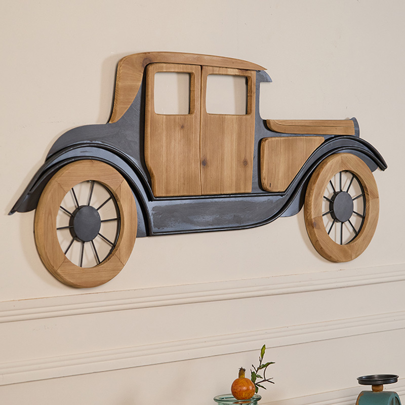 实木壁挂装饰客厅卧室玄关过道墙面挂件欧式创意品摩托车汽车飞机