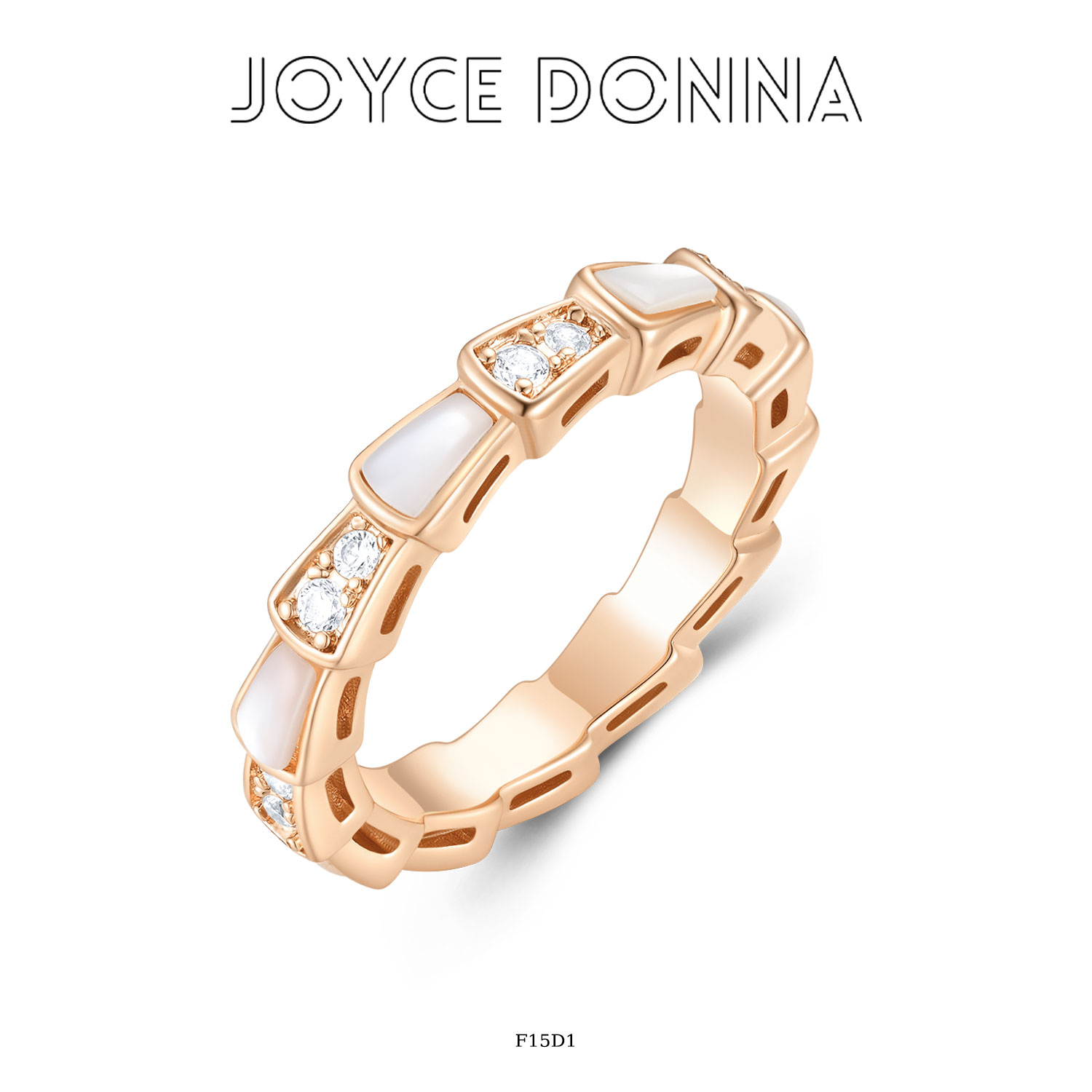 镀K金【窄版】法式气质错落百搭蛇形戒指 F15D1