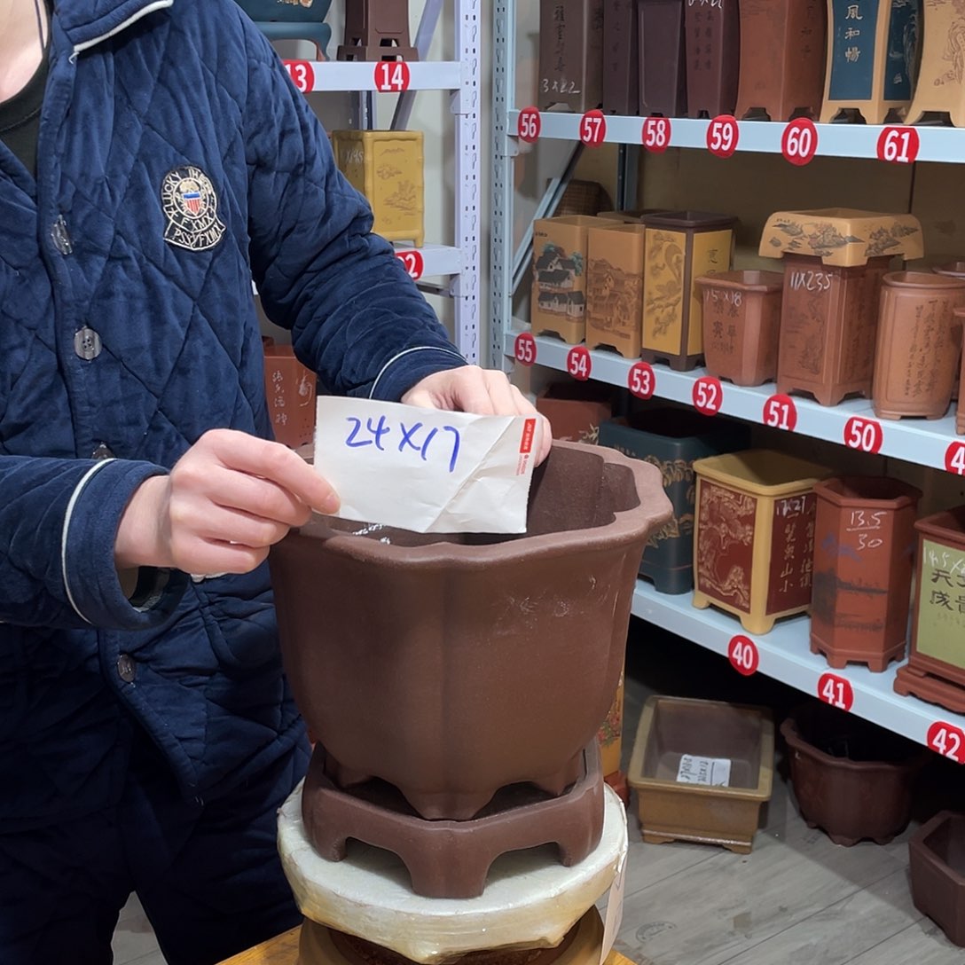 紫砂天心紫砂手工花盆