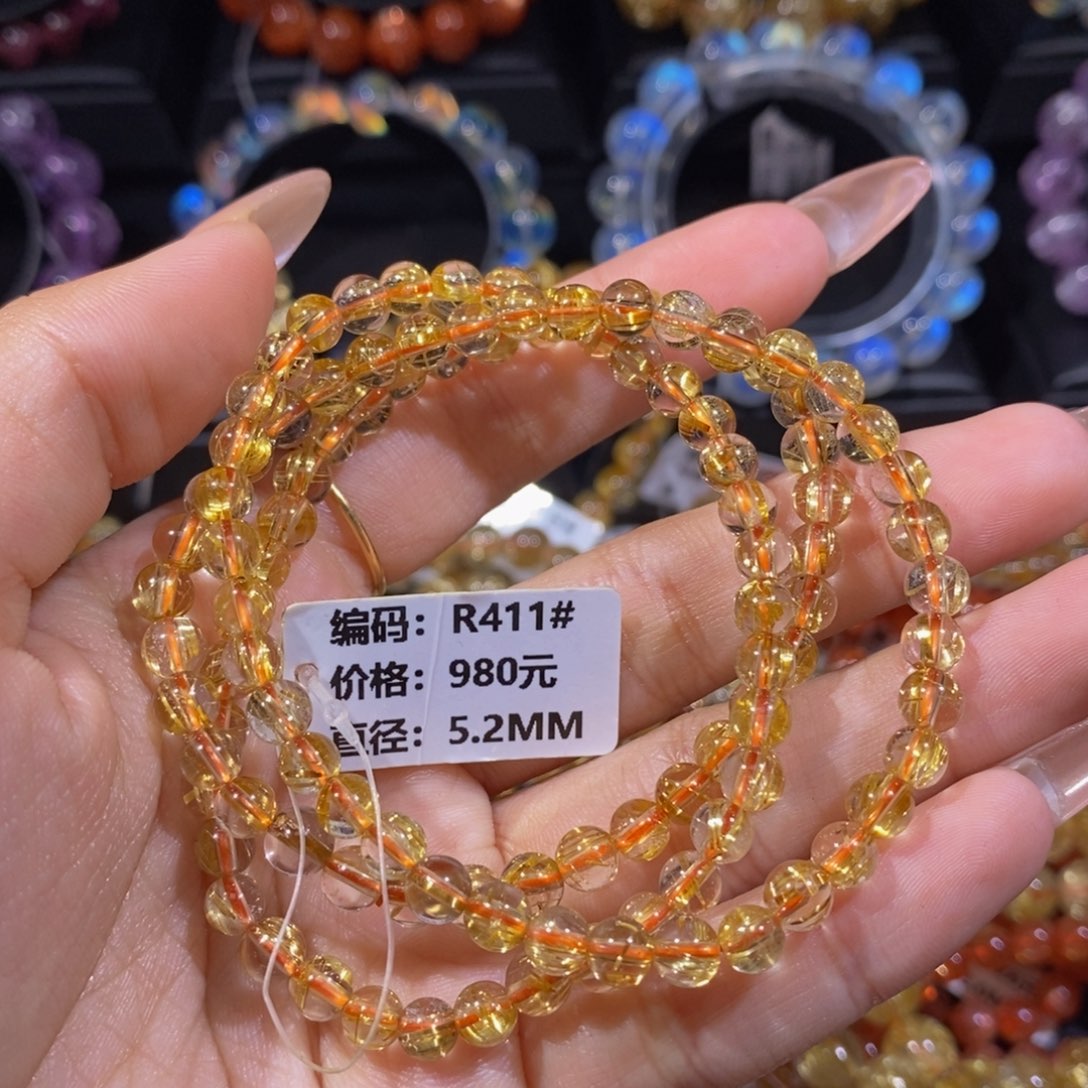 发晶手链未镶嵌L**aR411#5.2mm