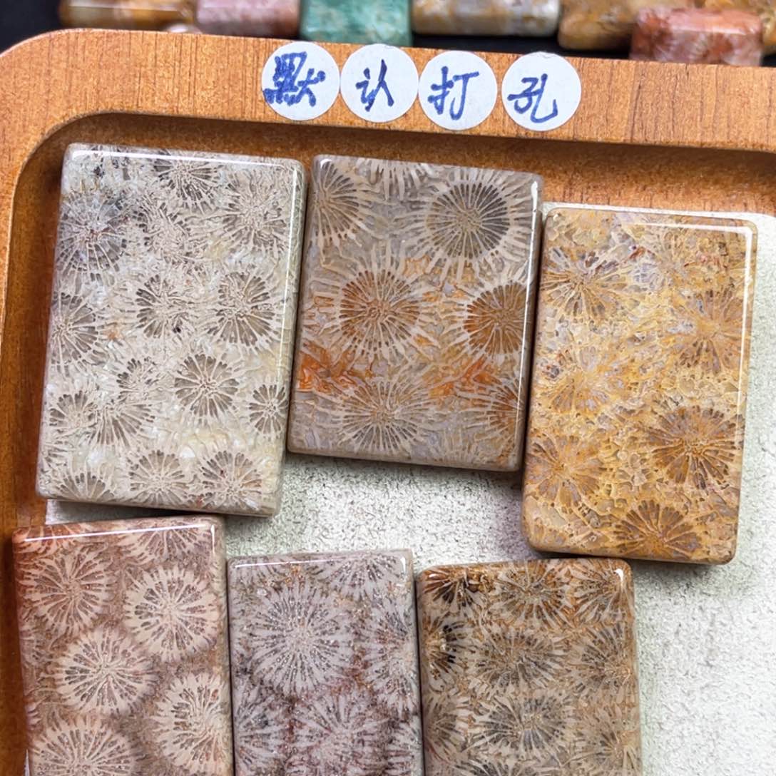 硅化珊瑚（珊瑚玉）吊坠未镶嵌