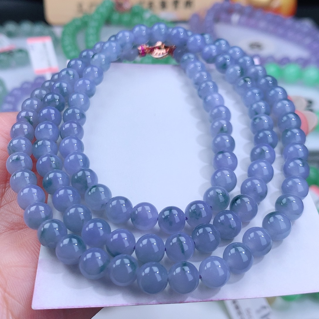 翡翠手链未镶嵌卡6.5mm