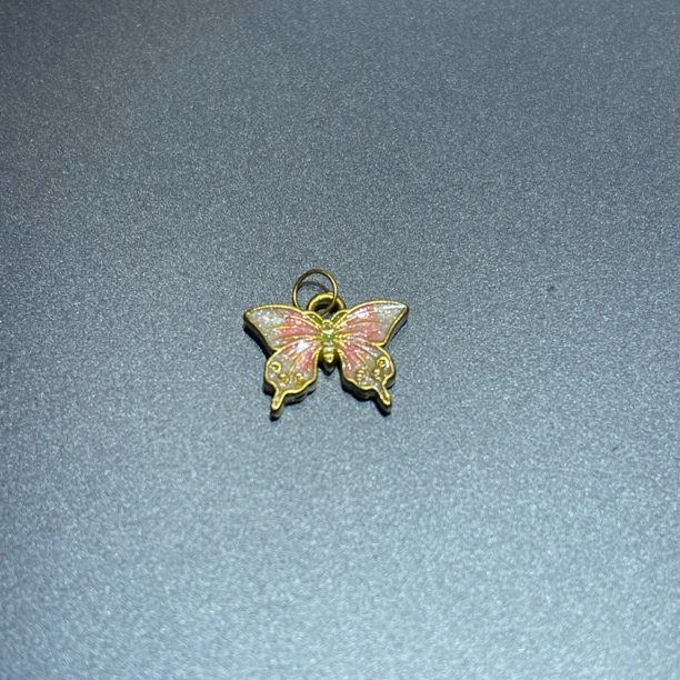 足金饰品 珐琅彩小版蝴蝶 H0028