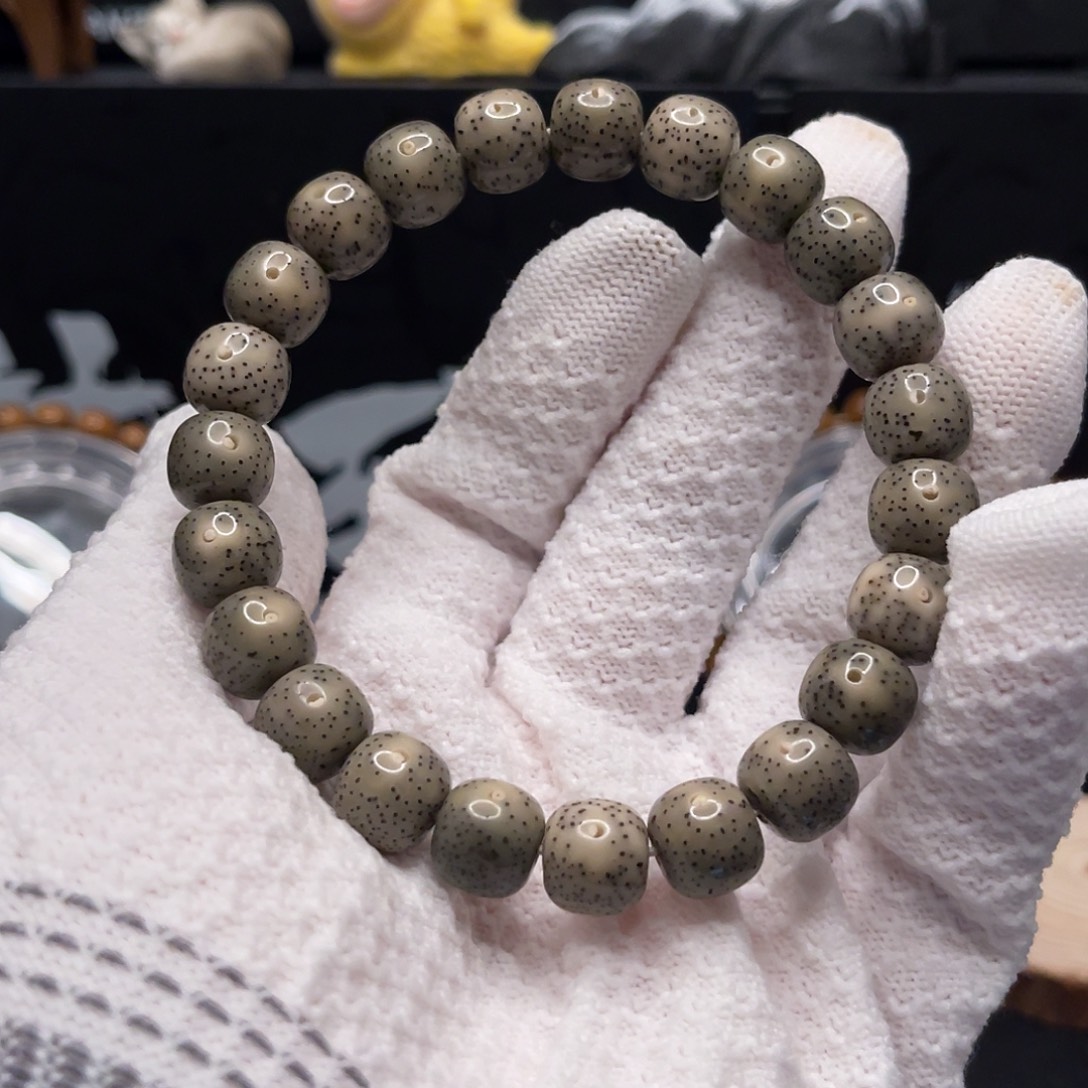 星月菩提手串石玉绿幽灵冰料10×9