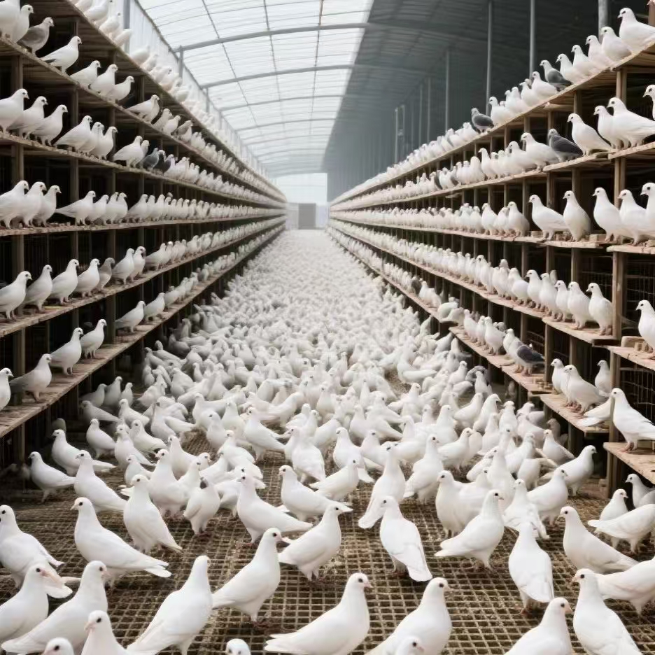 4只鸽子下蛋王鸽子落地王鸽子产蛋王鸽子青年鸽子