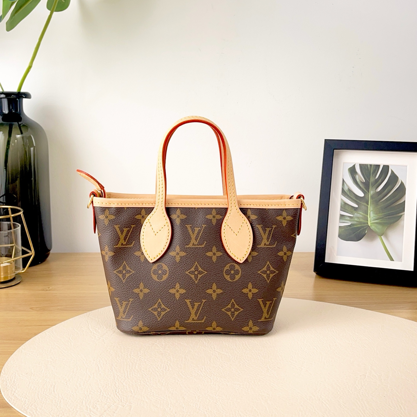 99新 LouisVuitton/路易威登 【九筒奢品】NF BB咖色/单肩包/2366