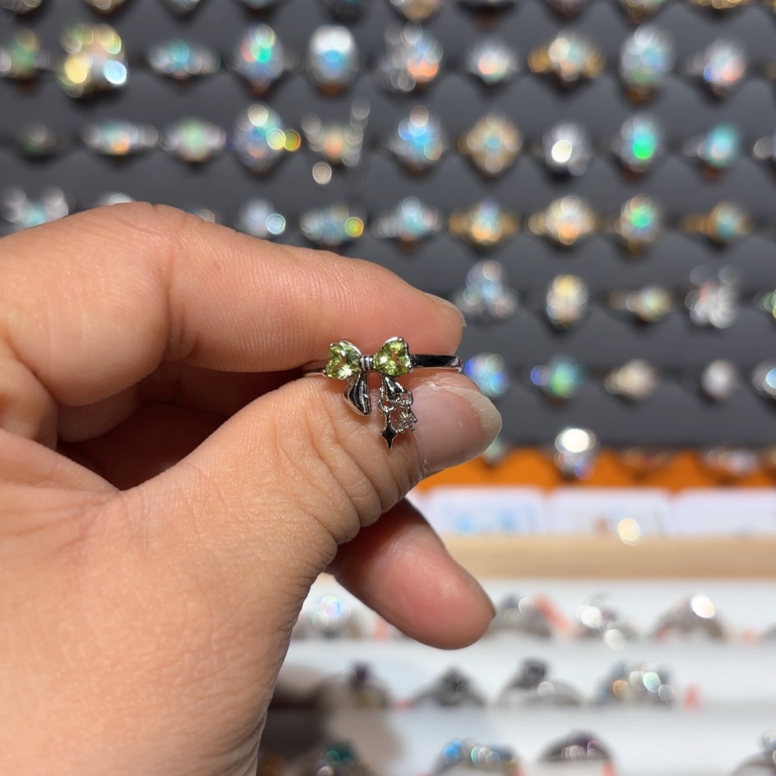 欧泊裸石银S925镶嵌戒指