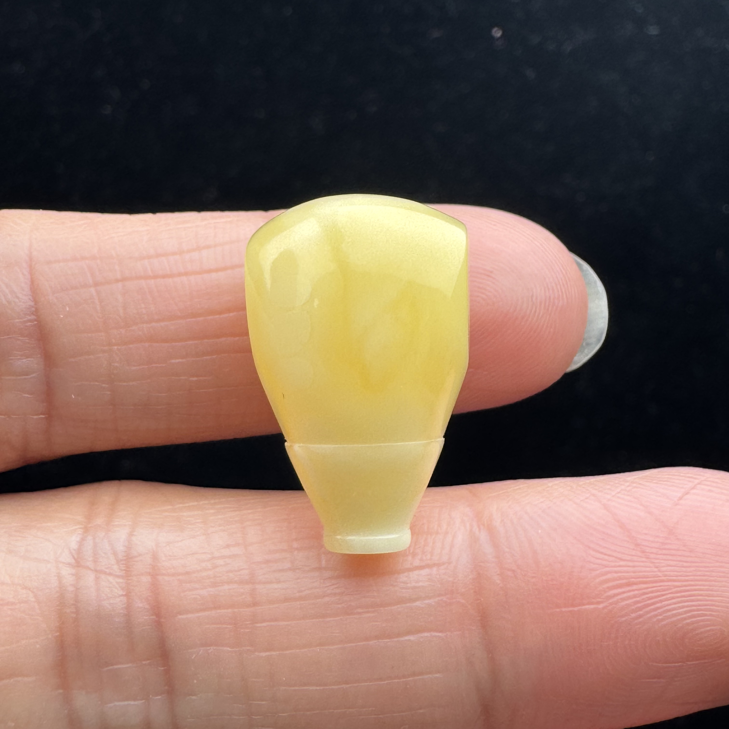 Z1490 天然原矿蜜蜡 鸡油黄三通 13*21mm 1.9g 支持复检 假一罚四