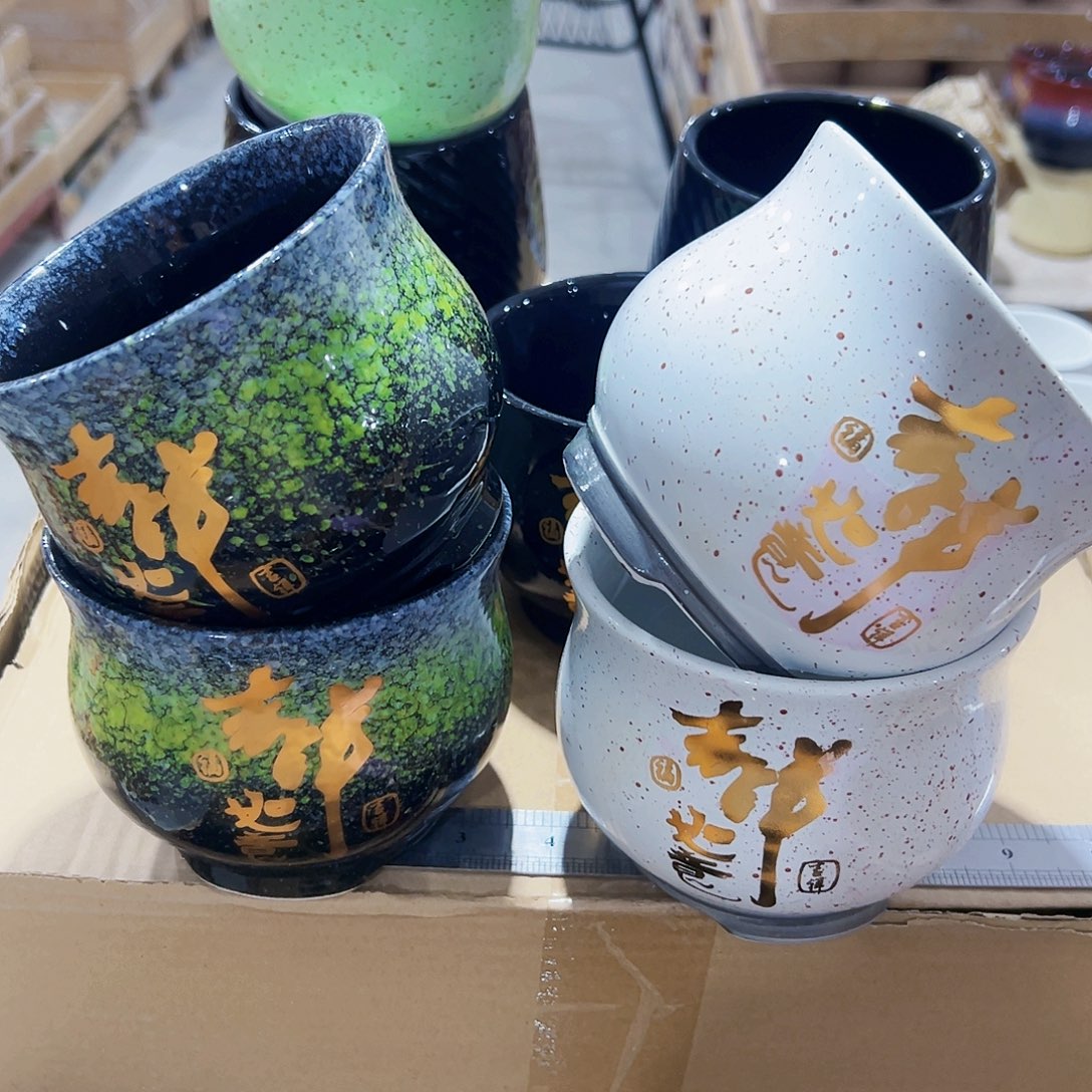 有孔外贸尾单陶瓷花盆凑单10米包邮