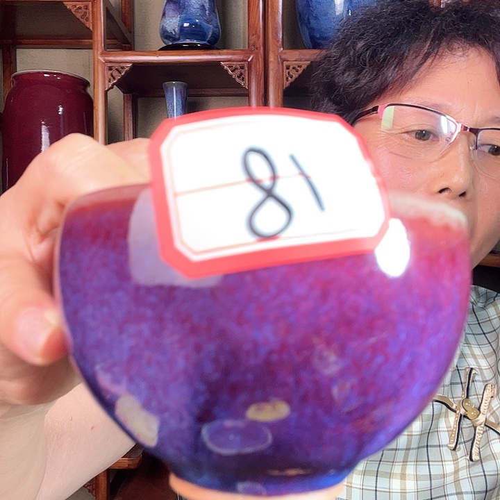 瓷片钧瓷手工艺品杯子