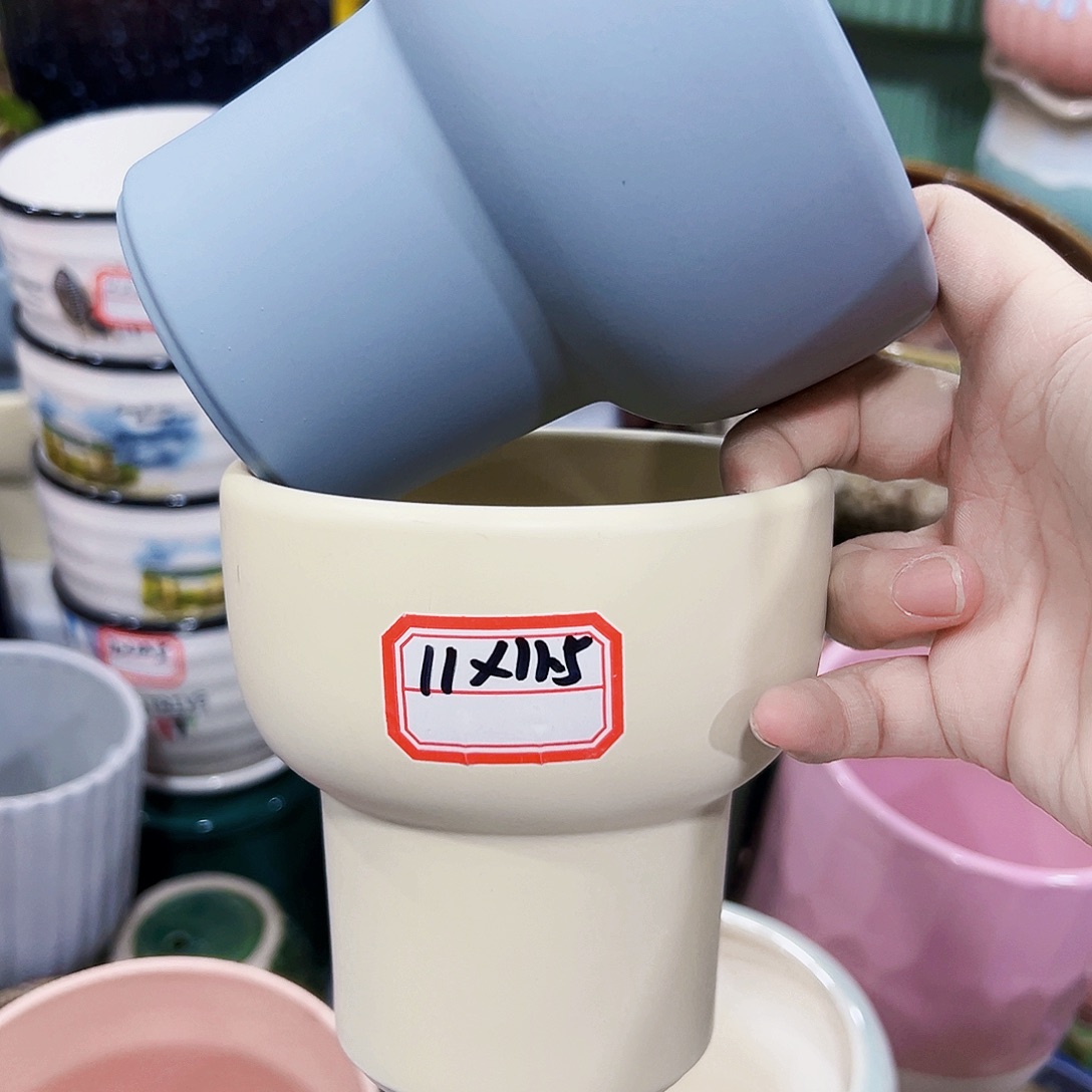 外贸尾单陶瓷花盆凑单10米包邮