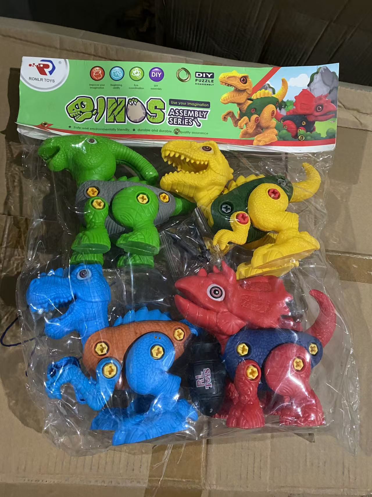 袋装螺丝恐龙科学玩具