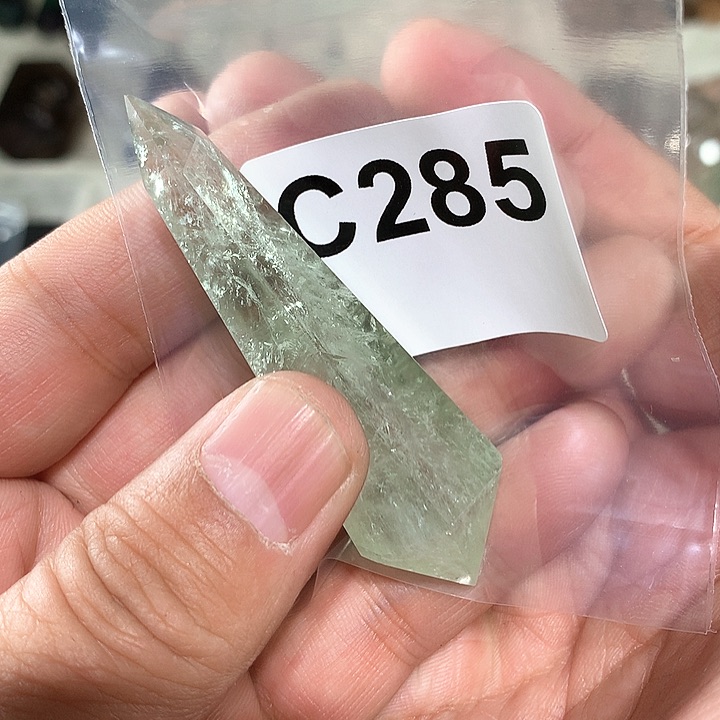 绿水晶天然水晶柱子C285未镶嵌川****香