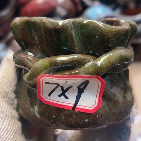 红陶粗陶花盆手工