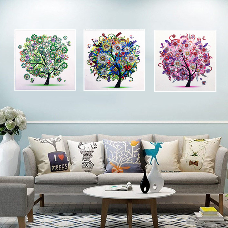 DIY珍珠画材料包手工自粘蝴蝶城堡装饰画创意益智玩具