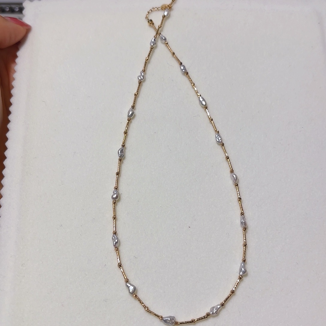 海水珍珠颈饰18K金镶嵌