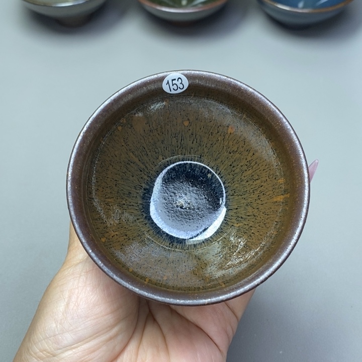 茶盏建窑建盏磨底柴烧主人杯微瑕