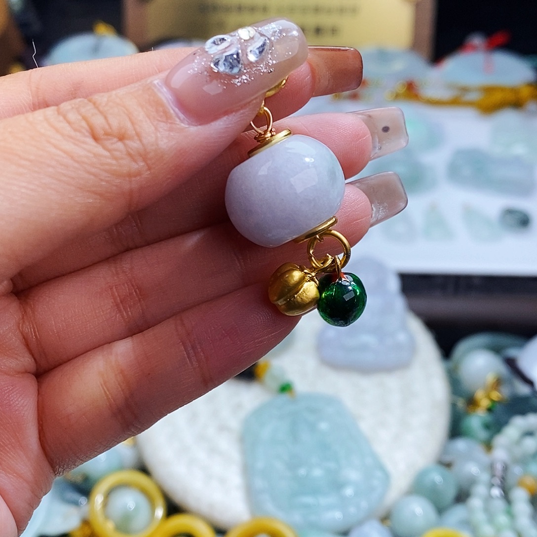 翡翠未镶嵌毛衣链9162