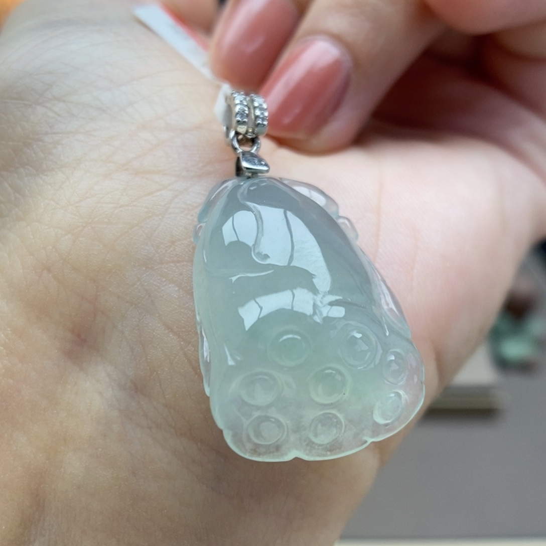 翡翠银S925镶嵌颈饰吊坠13