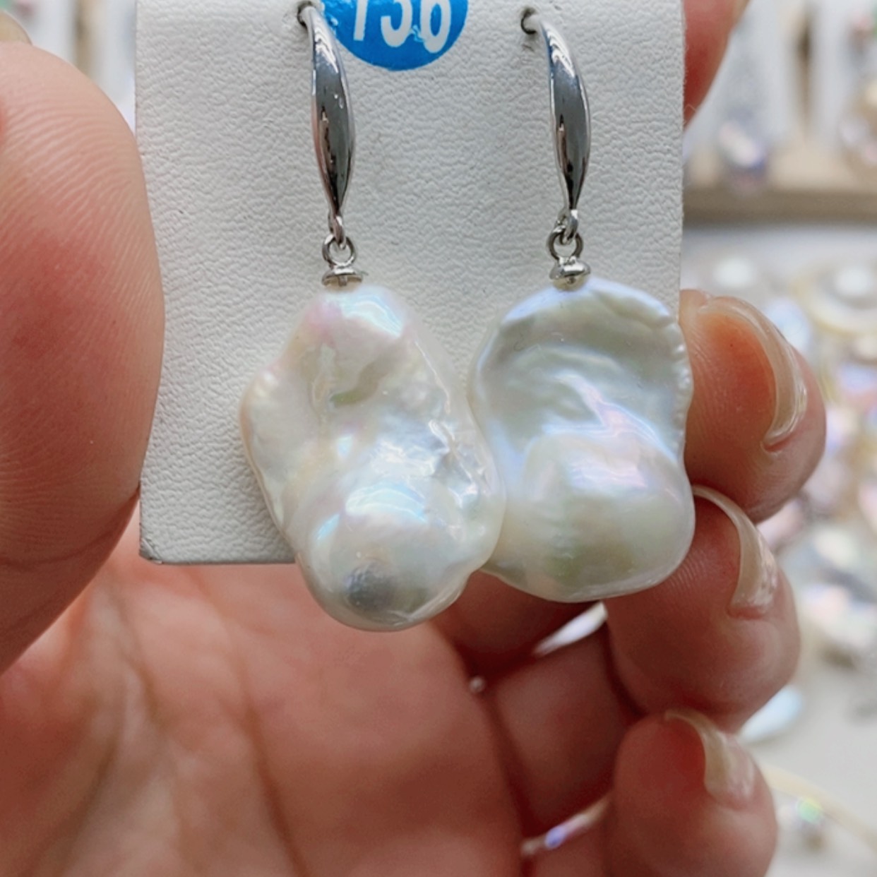 【闪购商品】淡水珍珠耳饰银S925镶嵌