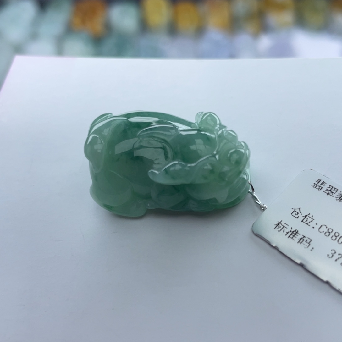 翡翠颈饰未镶嵌貔貅