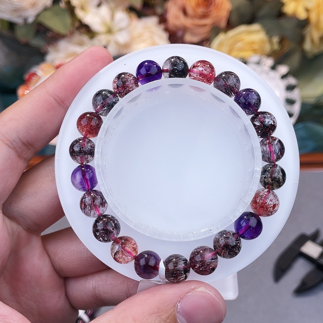 未镶嵌水晶手串黑加仑超七8m