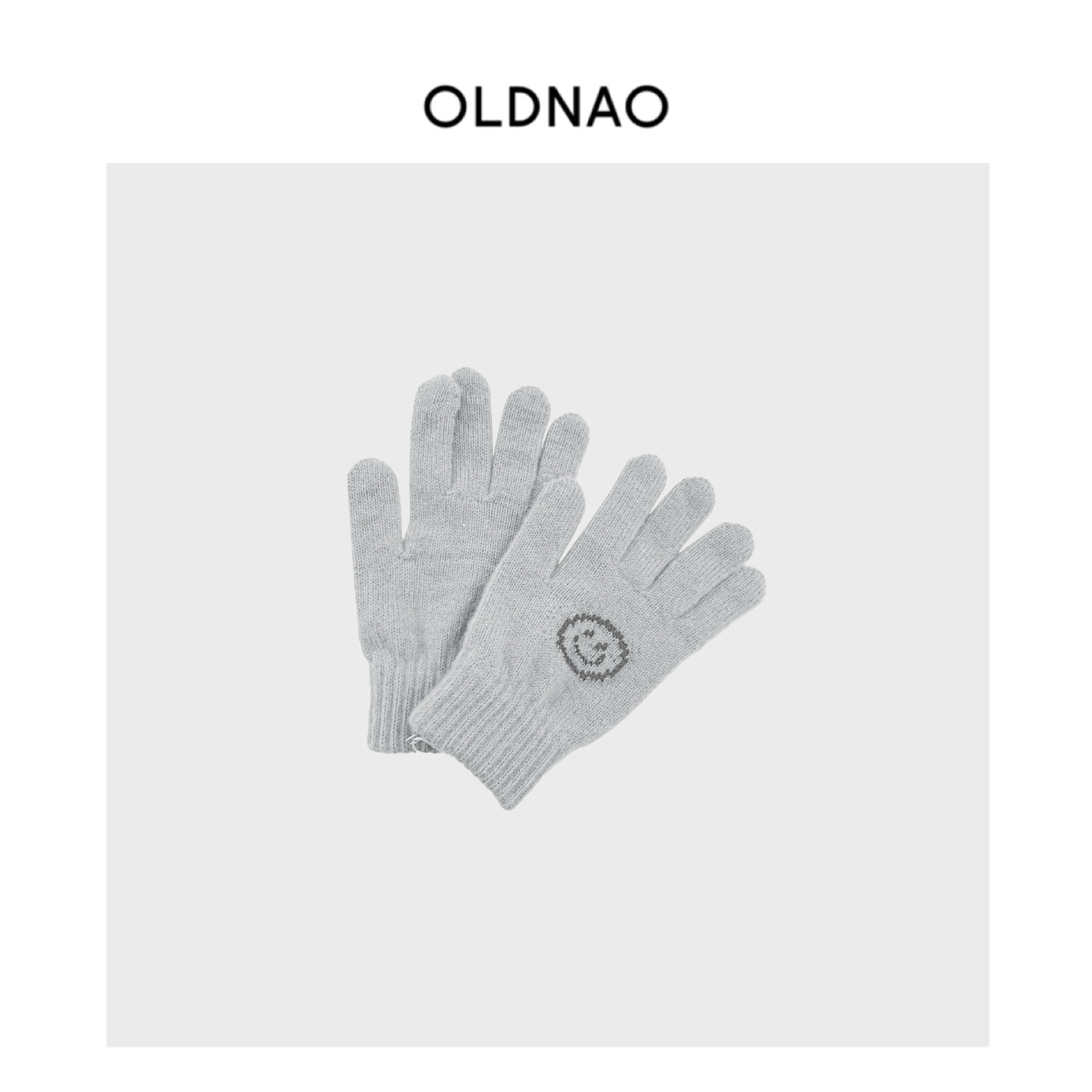 【OLDNAO】品牌订单线经典笑脸提花针织手套-ZDQ-24839