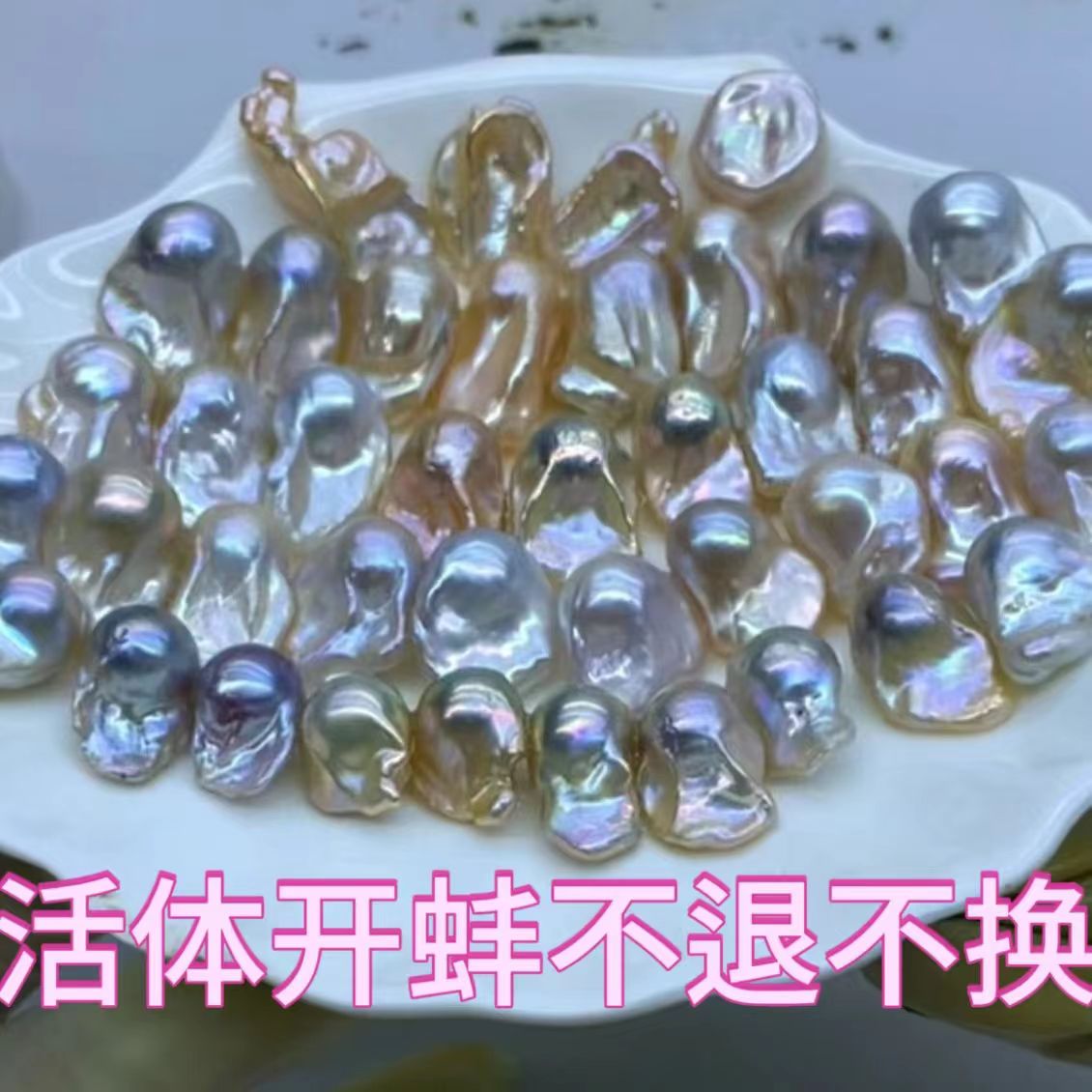白金巴洛克无单珠(开两个保品质）（可DIY定制成品工具）（活体不退）