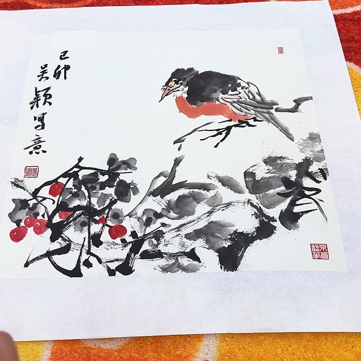 国画吴颖老先生、备案原作、去伪存真原作