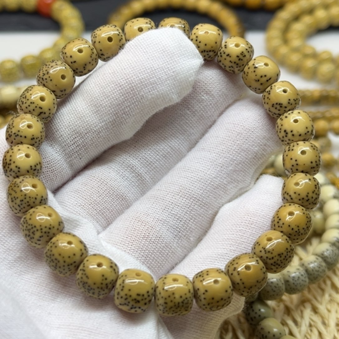 星月菩提手串原生态石玉料大眼睛卡9