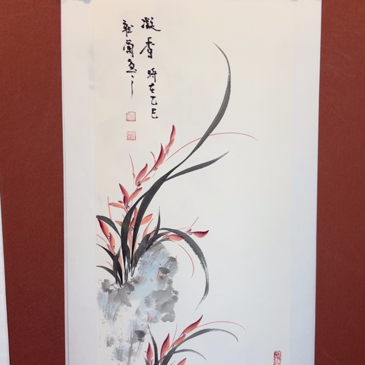 国画听兰老师花鸟