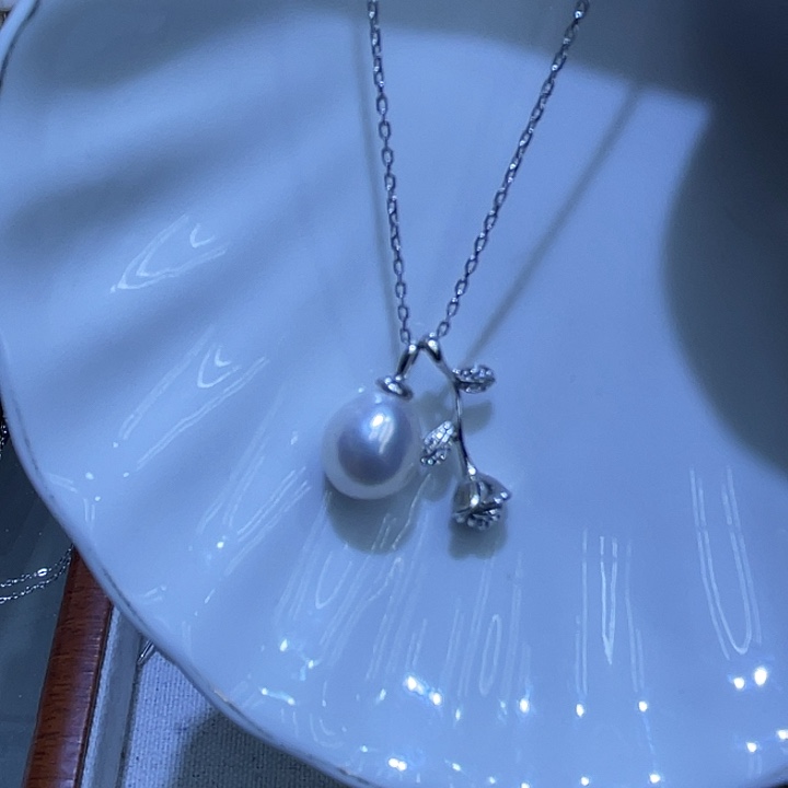 淡水珍珠颈饰银S925镶嵌