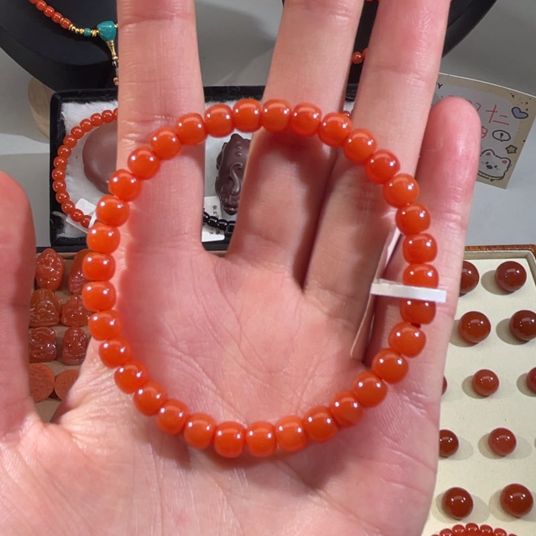 南红玛瑙未镶嵌老型单圈6