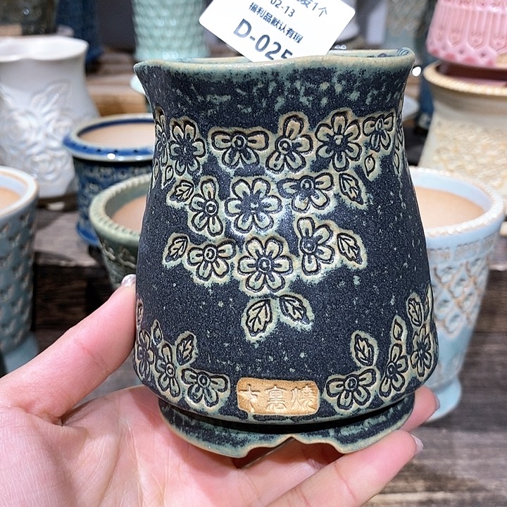 七里烧花盆2-13-025口径6