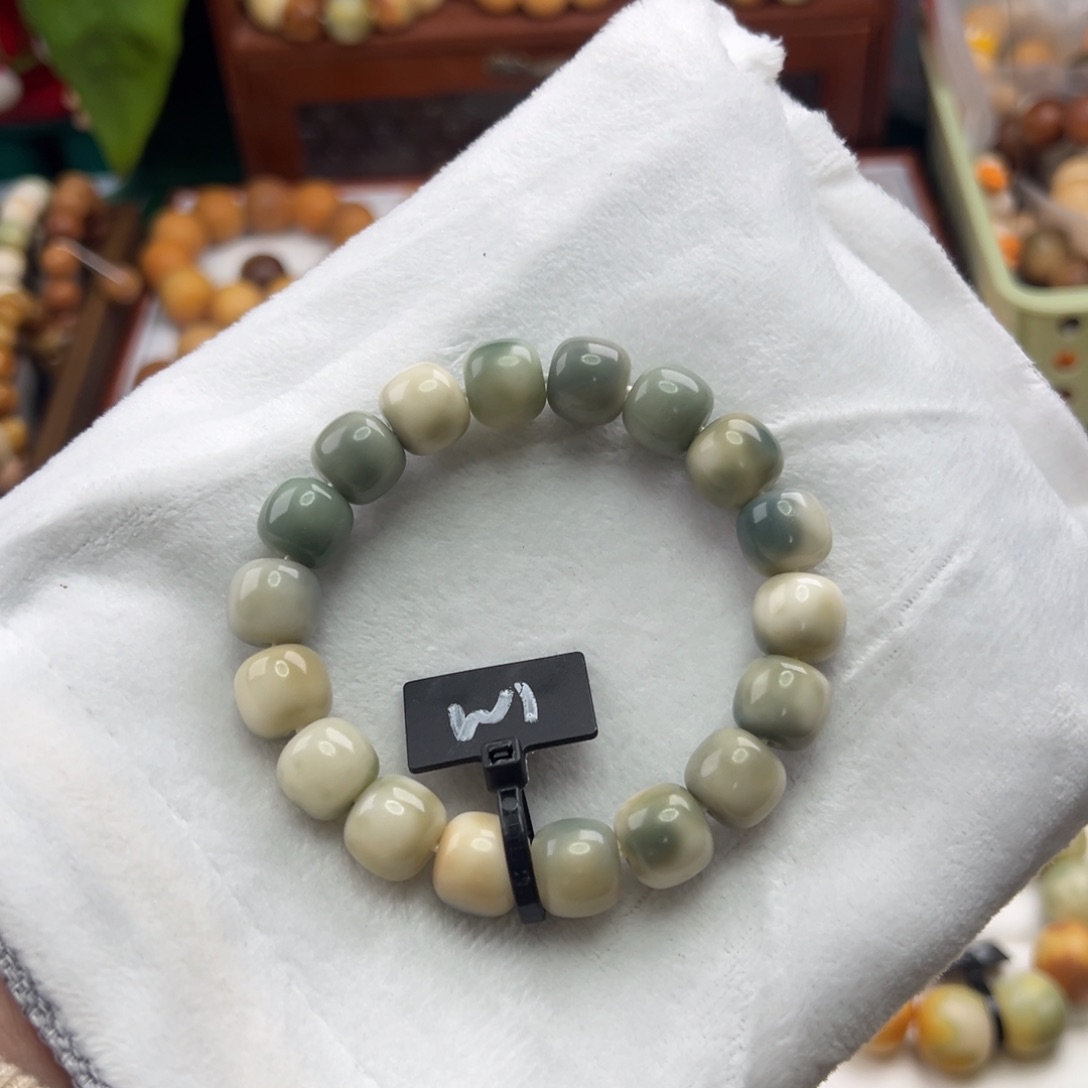 菩提根/象牙果手串卡12桶珠微瑕1