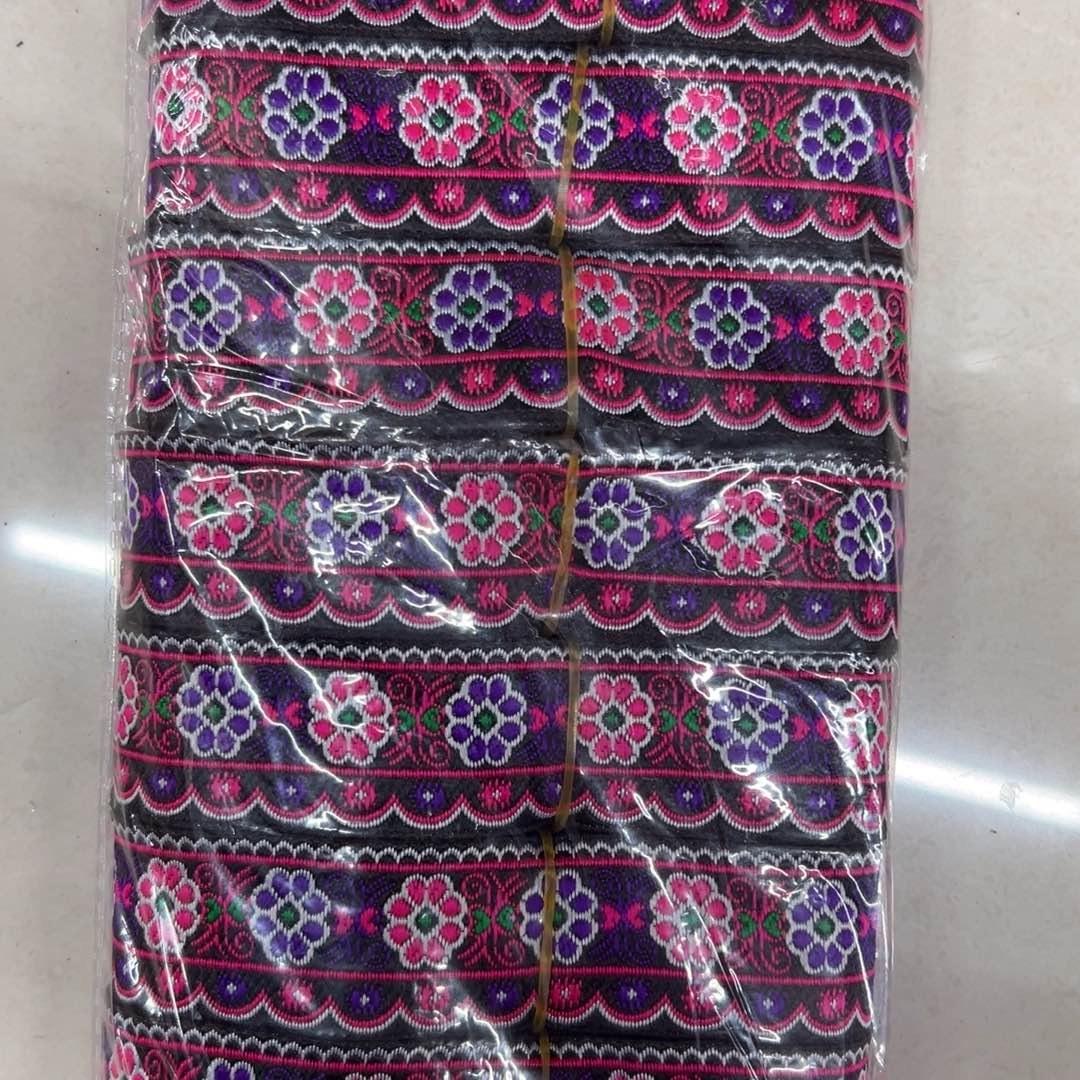 民族花边3.3公分宽45黑底