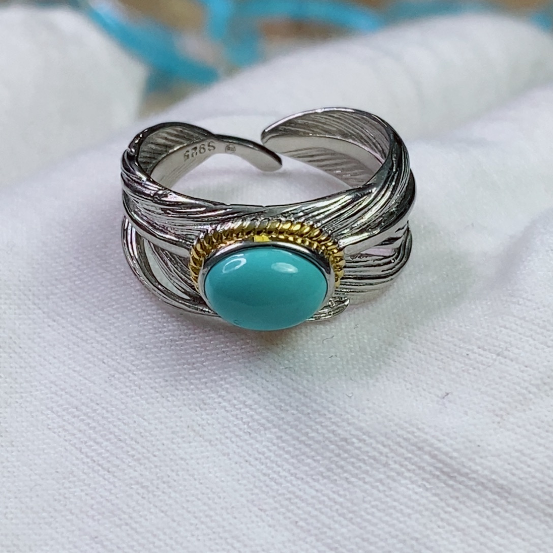 绿松石银S925镶嵌珠宝奇石