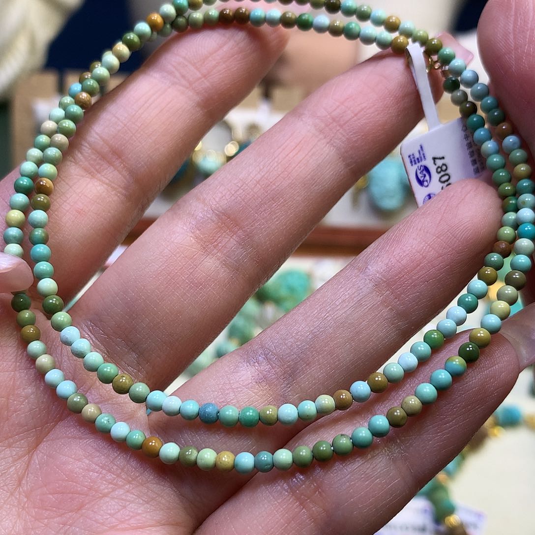 绿松石18K金镶嵌项链
