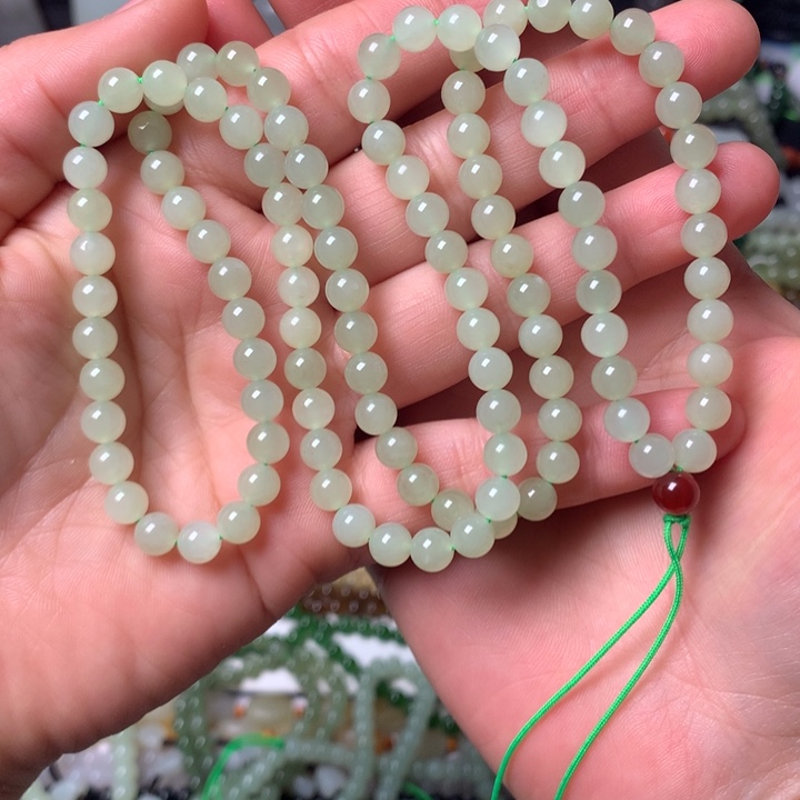 和田玉项链未镶嵌老***面