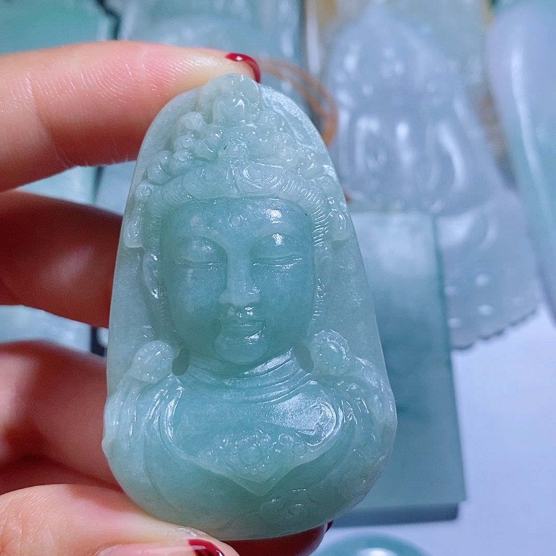 定制翡翠未镶嵌毛货不支持退货下单需确认抛光