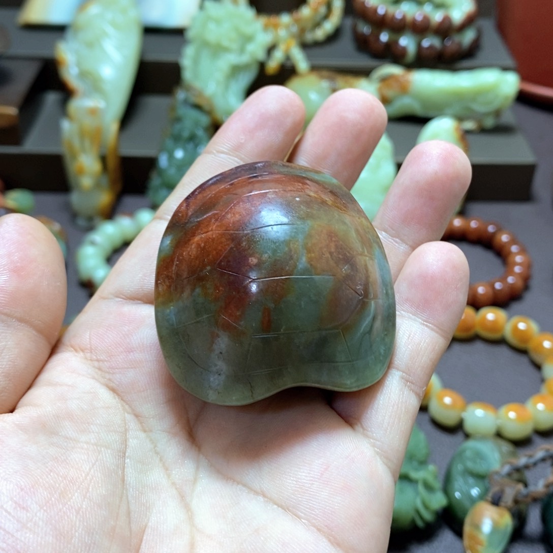 未镶嵌透闪石质玉把件