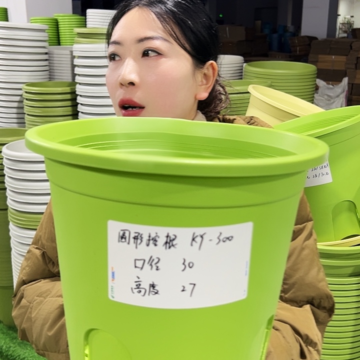 正品圆控根口30高27果绿无托4个