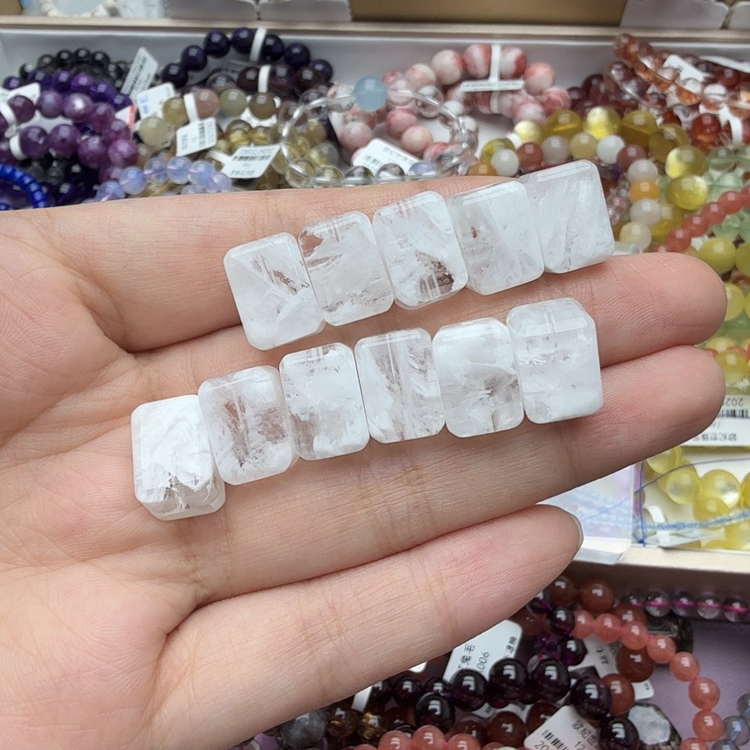 水晶未镶嵌手链白雪花暴风雪幽灵