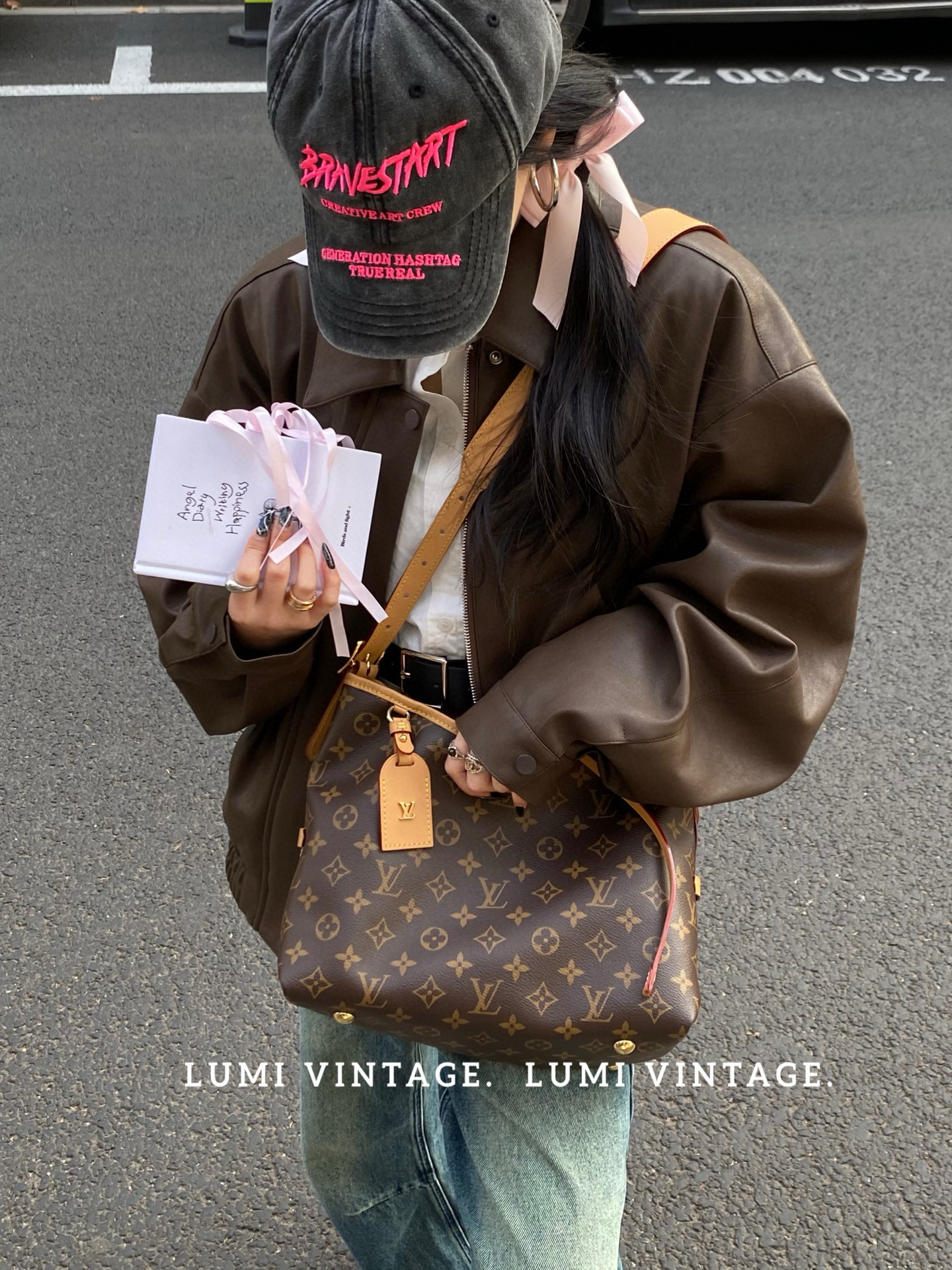 95新 LouisVuitton/路易威登 老花小号carryall单肩包40180241