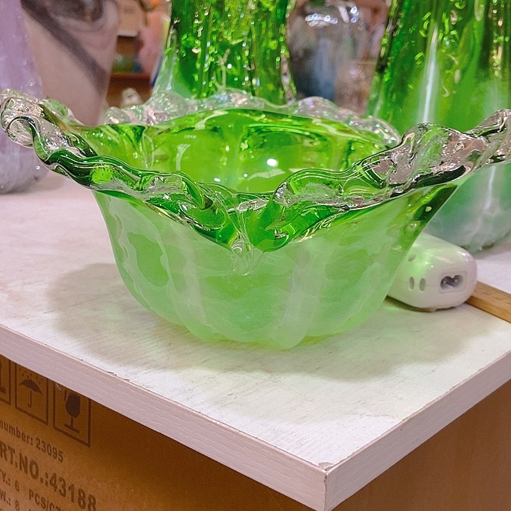 琉璃琉璃花瓶高11口26